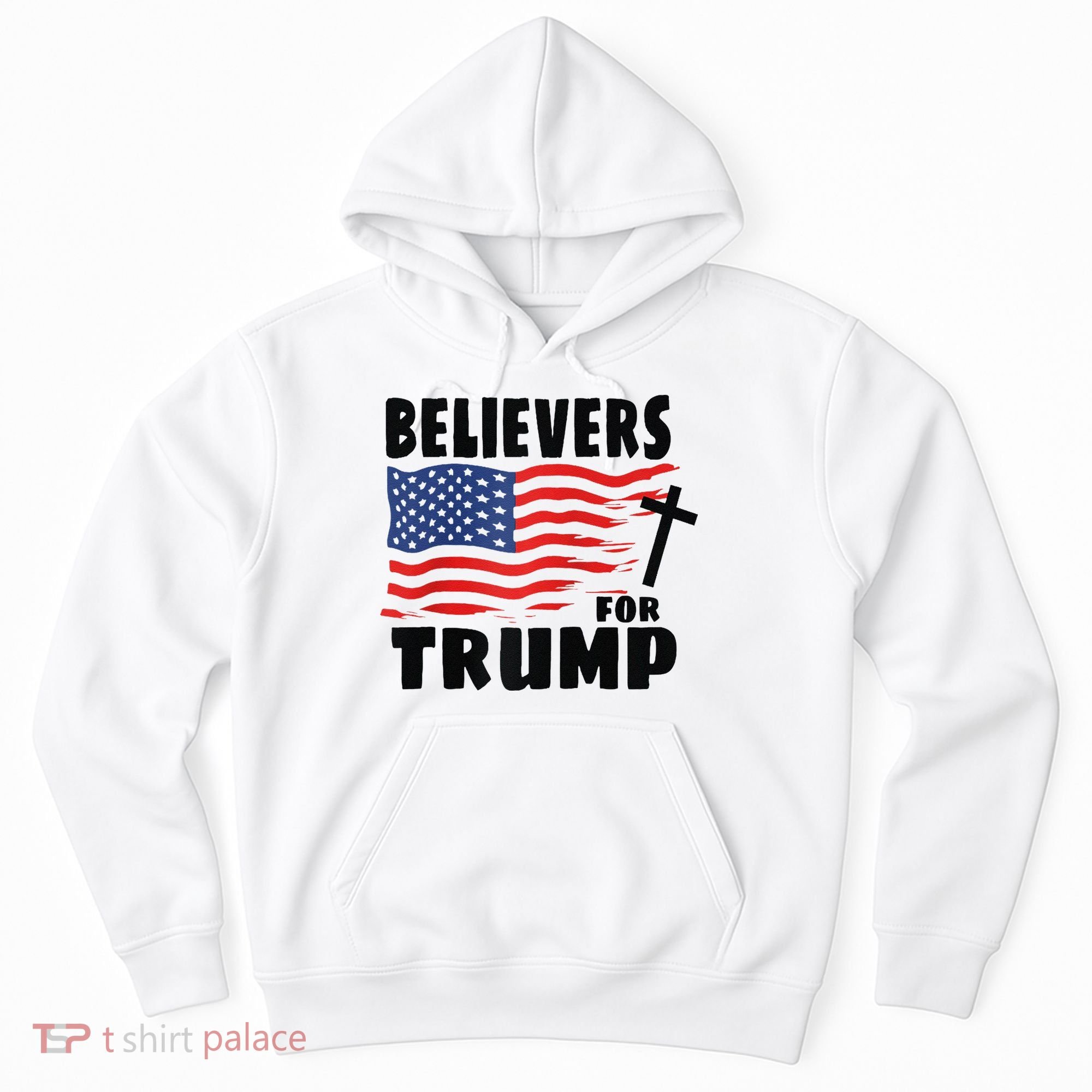 Believers For Trump Christians For Trump 2024 Raglan Hoodie