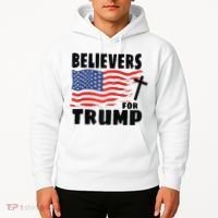 Believers For Trump Christians For Trump 2024 Raglan Hoodie thumb 2