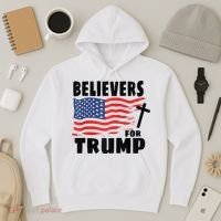 Believers For Trump Christians For Trump 2024 Raglan Hoodie thumb 3