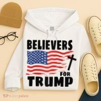 Believers For Trump Christians For Trump 2024 Raglan Hoodie thumb 4