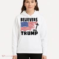 Believers For Trump Christians For Trump 2024 Raglan Hoodie thumb 5