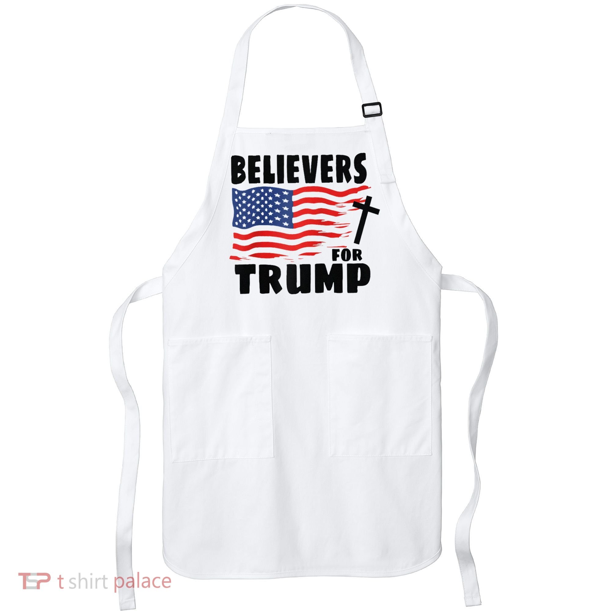 Believers For Trump Christians For Trump 2024 Raglan Apron