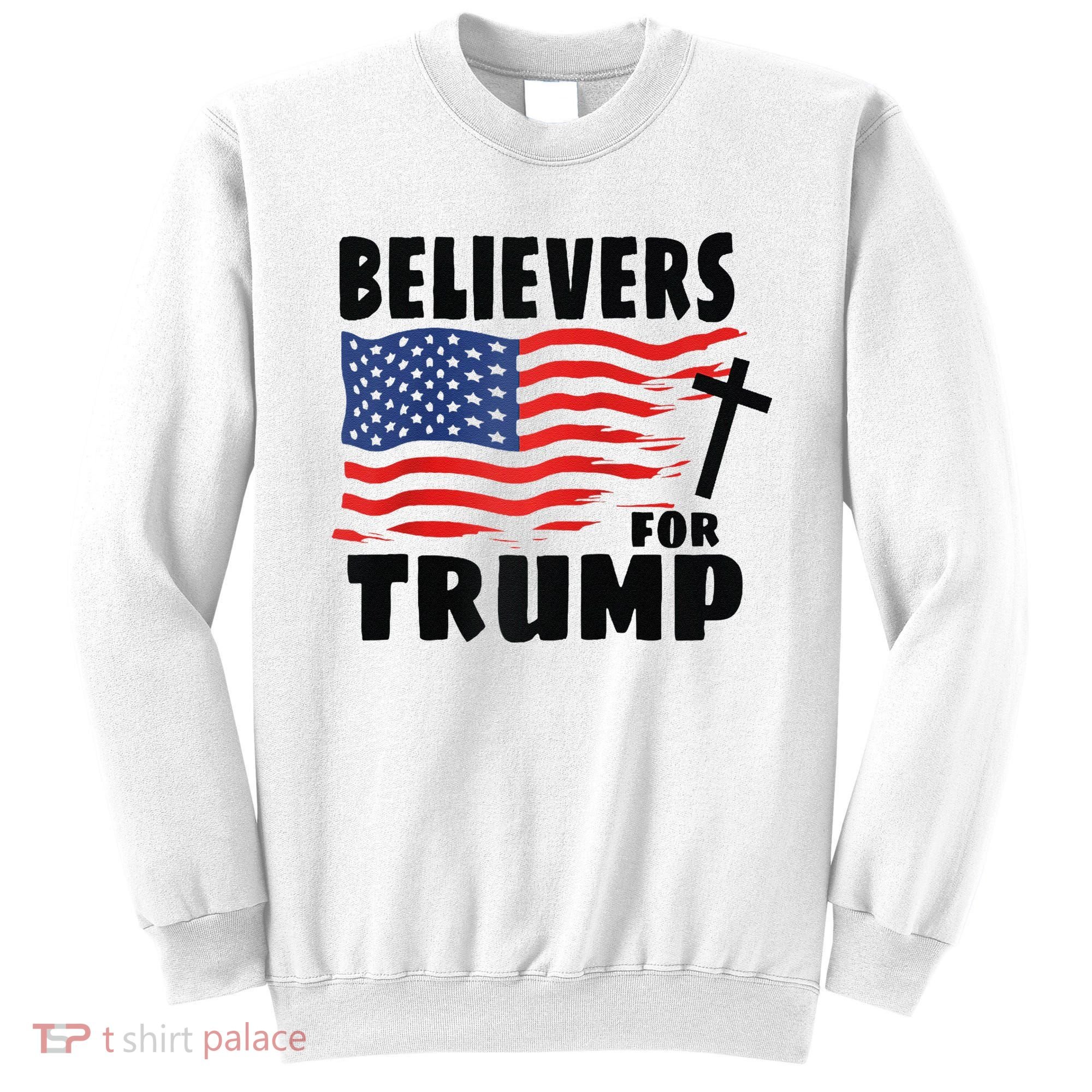 Believers For Trump Christians For Trump 2024 Raglan Sweatshirt