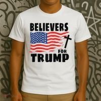 Believers For Trump Christians For Trump 2024 Raglan T-Shirt thumb 3