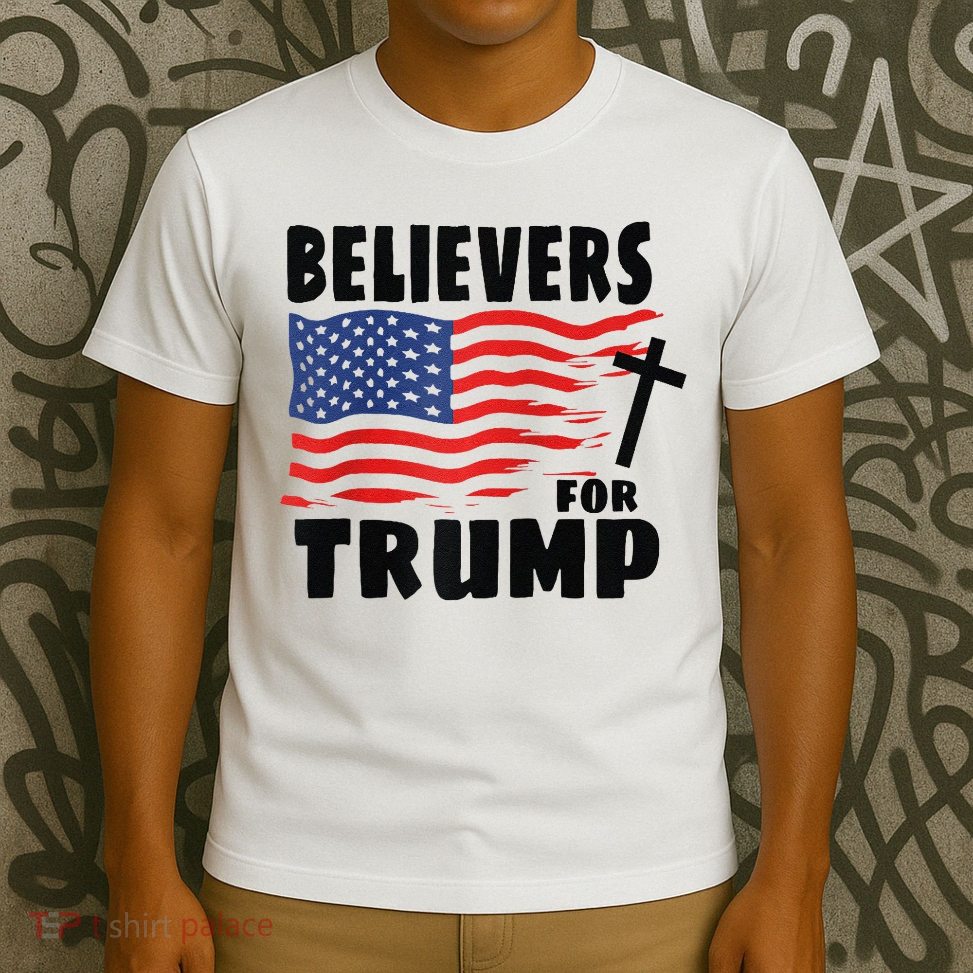 Believers For Trump Christians For Trump 2024 Raglan T-Shirt