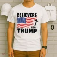Believers For Trump Christians For Trump 2024 Raglan T-Shirt thumb 6