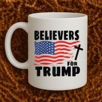 Believers For Trump Christians For Trump 2024 Raglan Coffee Mug thumb 2
