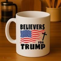 Believers For Trump Christians For Trump 2024 Raglan Coffee Mug thumb 4