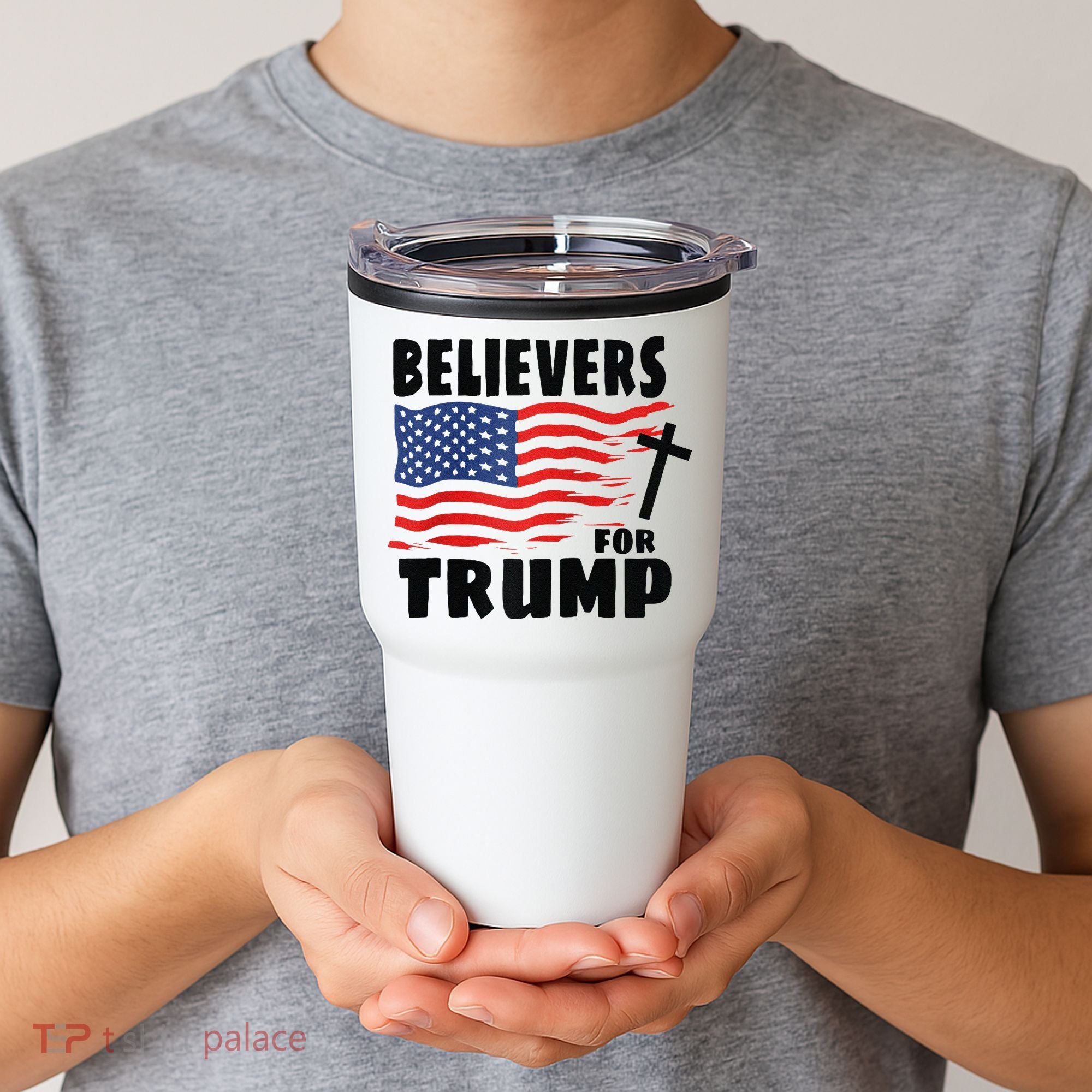 Believers For Trump Christians For Trump 2024 Raglan Tumbler