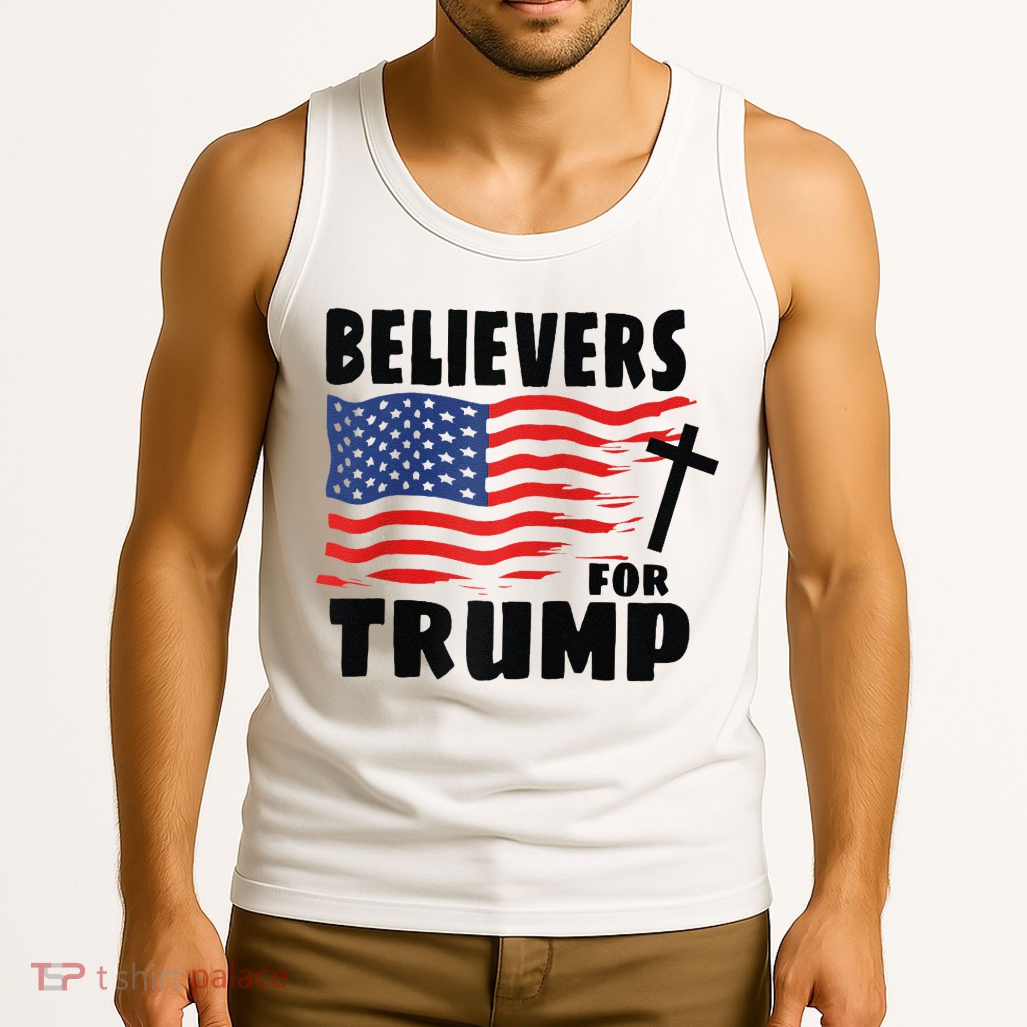 Believers For Trump Christians For Trump 2024 Raglan Tank Top