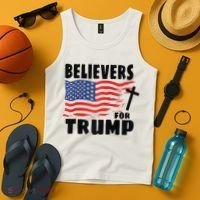 Believers For Trump Christians For Trump 2024 Raglan Tank Top thumb 4