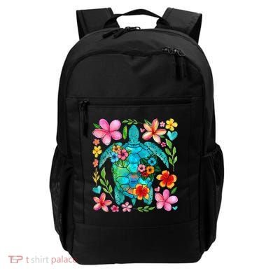 Boho Floral Turtle Save The Sea Turtle Ocean Animals Outfit Backpack