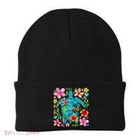 Boho Floral Turtle Save The Sea Turtle Ocean Animals Outfit Beanie thumb 0