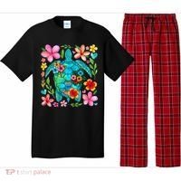 Boho Floral Turtle Save The Sea Turtle Ocean Animals Outfit Pajama Set thumb 0