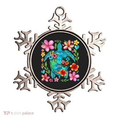 Boho Floral Turtle Save The Sea Turtle Ocean Animals Outfit Ornament