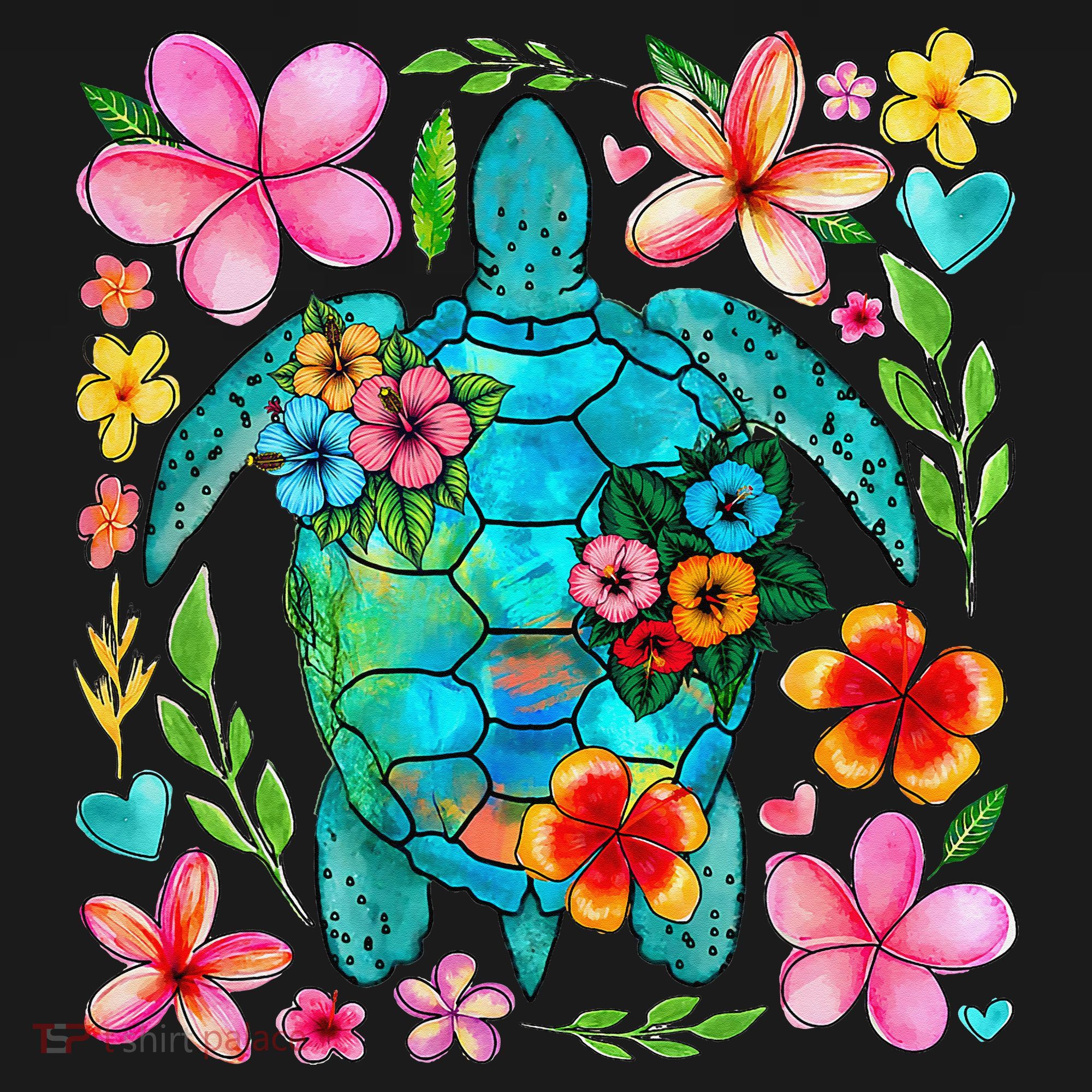 Boho Floral Turtle Save The Sea Turtle Ocean Animals Outfit Women's Tank Top