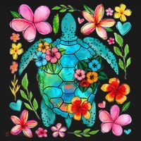 Boho Floral Turtle Save The Sea Turtle Ocean Animals Outfit Baby Bodysuit thumb 2