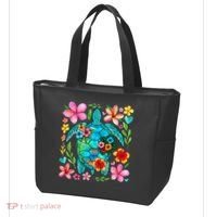 Boho Floral Turtle Save The Sea Turtle Ocean Animals Outfit Tote Bag thumb 3