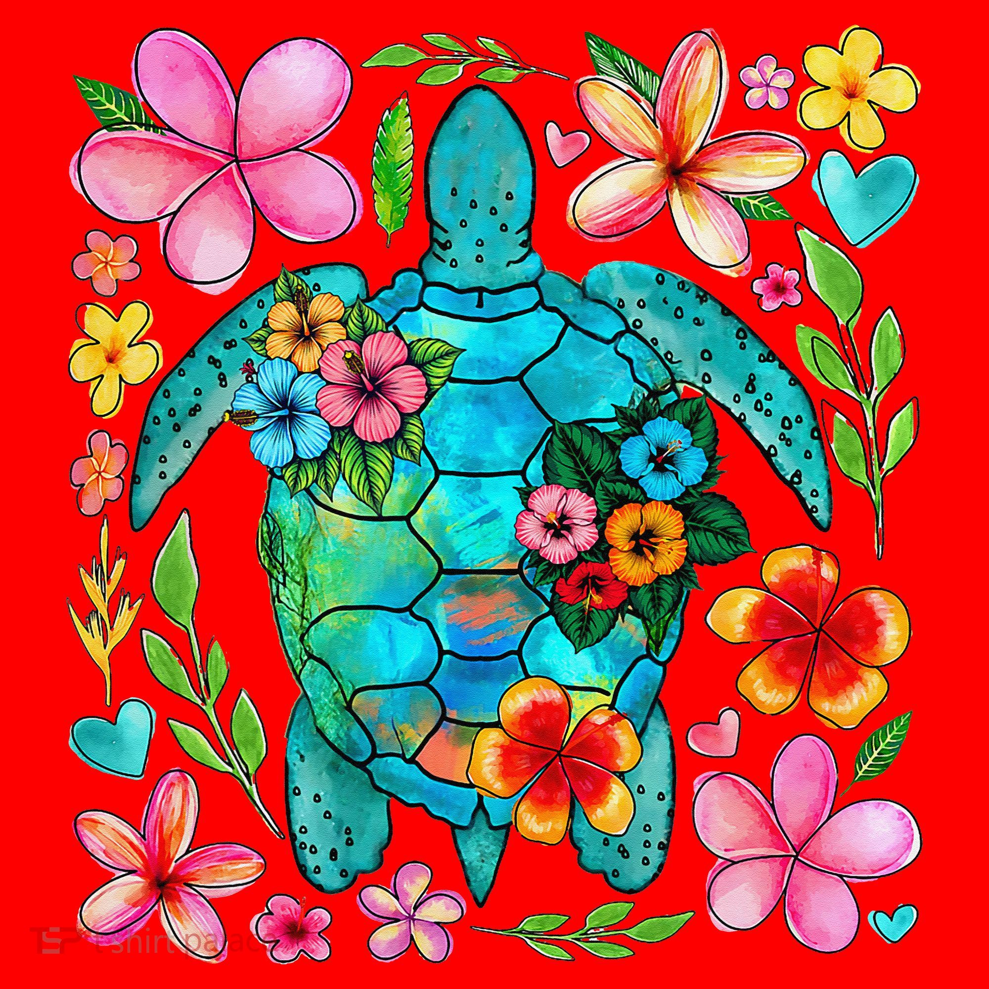 Boho Floral Turtle Save The Sea Turtle Ocean Animals Outfit Santa Hat