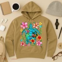 Boho Floral Turtle Save The Sea Turtle Ocean Animals Outfit Hoodie thumb 3