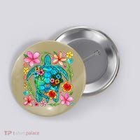 Boho Floral Turtle Save The Sea Turtle Ocean Animals Outfit Button thumb 0