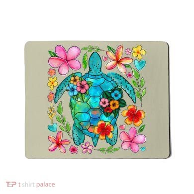 Boho Floral Turtle Save The Sea Turtle Ocean Animals Outfit Mousepad
