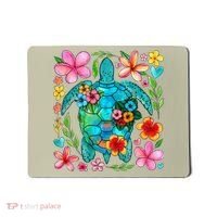 Boho Floral Turtle Save The Sea Turtle Ocean Animals Outfit Mousepad thumb 0