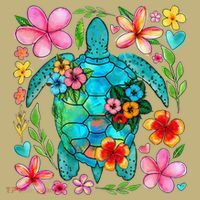 Boho Floral Turtle Save The Sea Turtle Ocean Animals Outfit Mousepad thumb 1