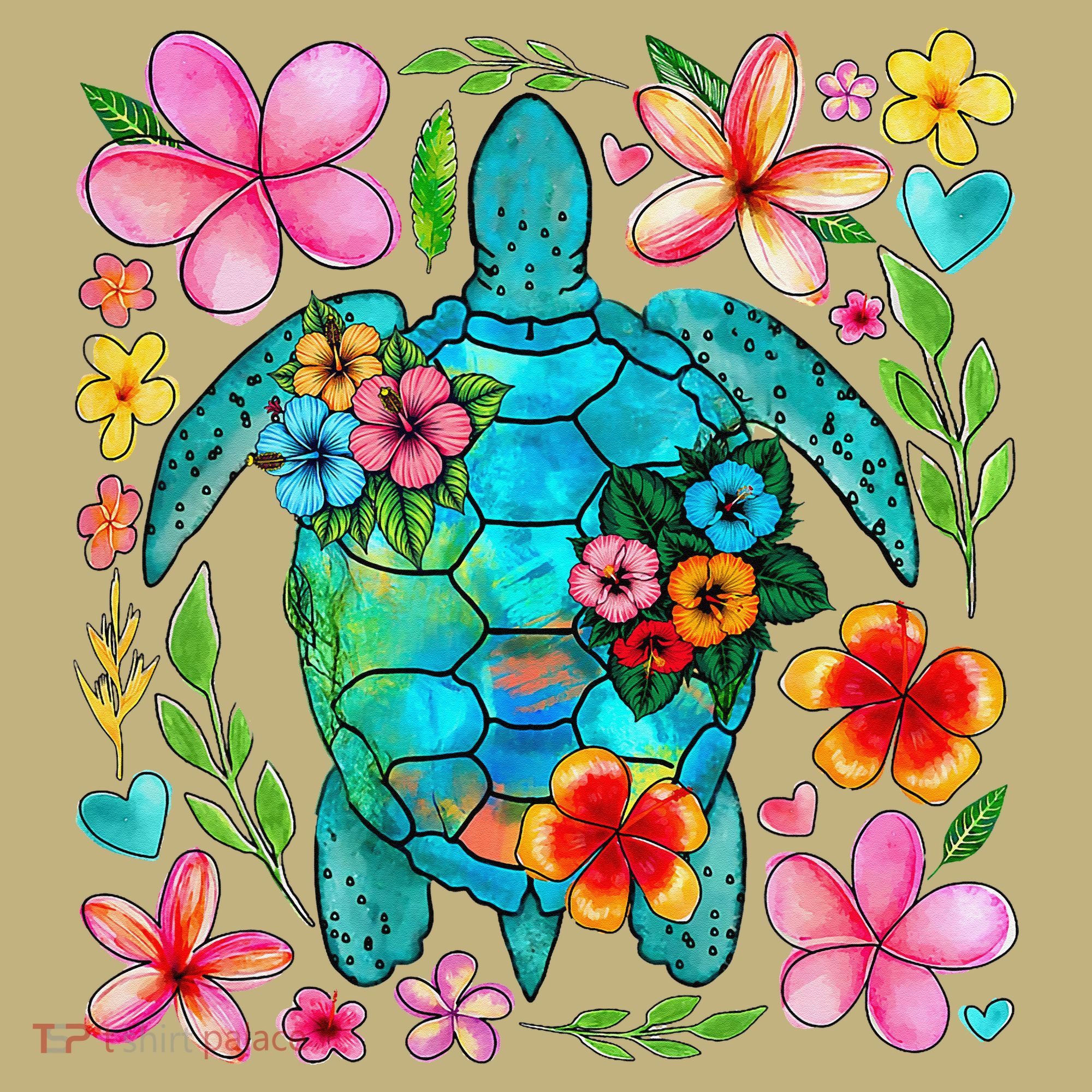 Boho Floral Turtle Save The Sea Turtle Ocean Animals Outfit Mousepad