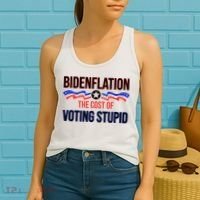 Biden Flation The Cost Of Voting Stupid Women's Tank Top thumb 2