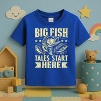 Big Fish Tales Start Here Fishing Gift Toddler T-Shirt thumb 3