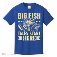 Big Fish Tales Start Here Fishing Gift Kids T-Shirt thumb 0