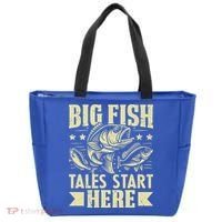 Big Fish Tales Start Here Fishing Gift Tote Bag thumb 0