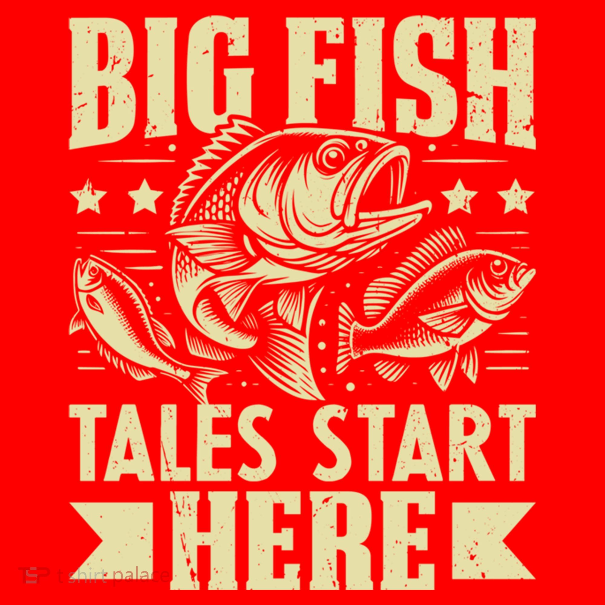 Big Fish Tales Start Here Fishing Gift Santa Hat