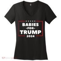 Babies For Trump 2024 Women's V-Neck T-Shirt thumb 0