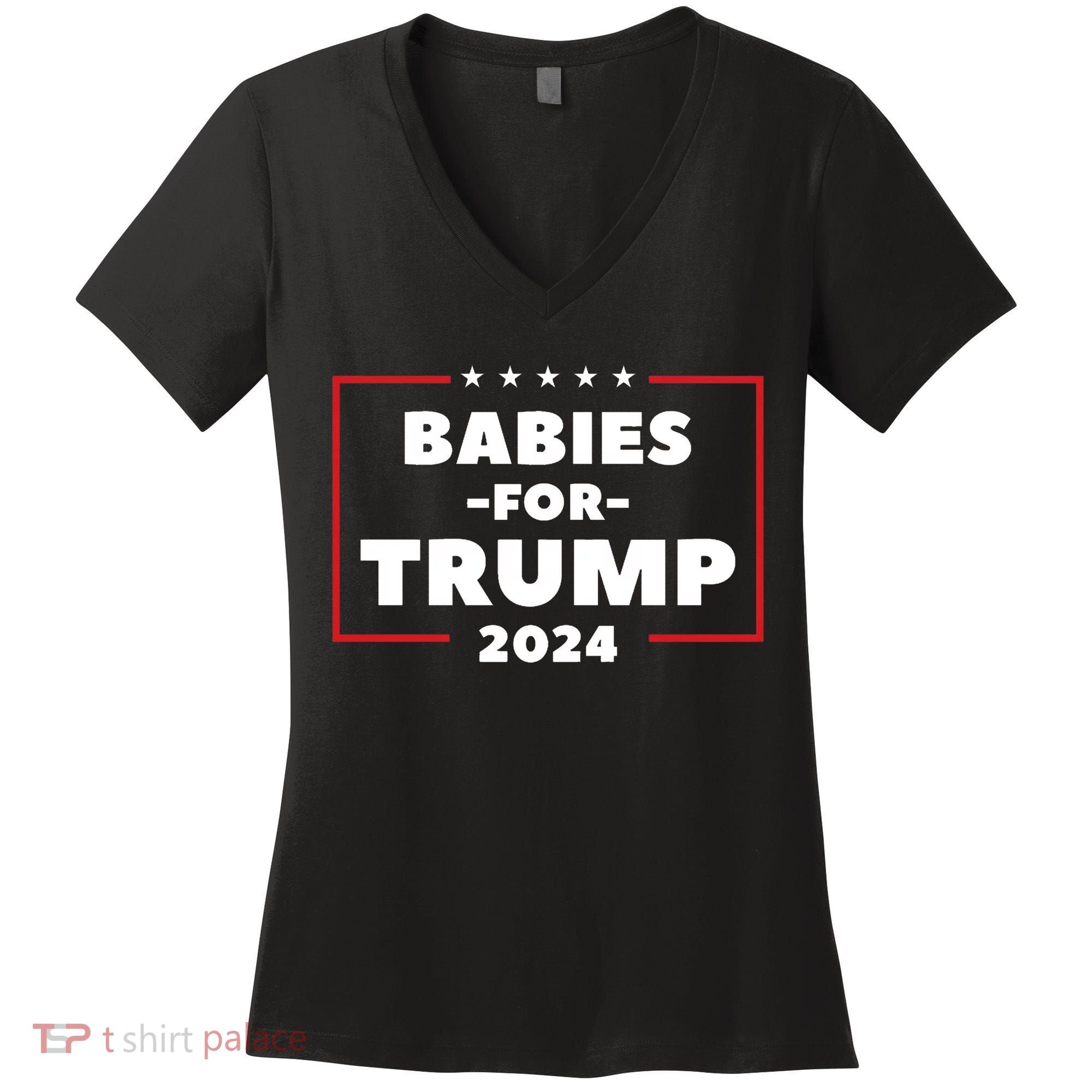Babies For Trump 2024 Women's V-Neck T-Shirt