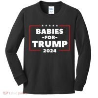 Babies For Trump 2024 Kids Long Sleeve Shirt thumb 0