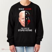 Biden Flation The Cost Of Stupid Voting Gas Funny Women's Sweatshirt thumb 0