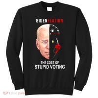 Biden Flation The Cost Of Stupid Voting Gas Funny Sweatshirt thumb 0