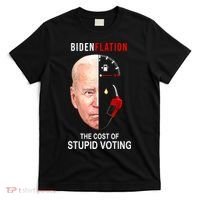 Biden Flation The Cost Of Stupid Voting Gas Funny T-Shirt thumb 0
