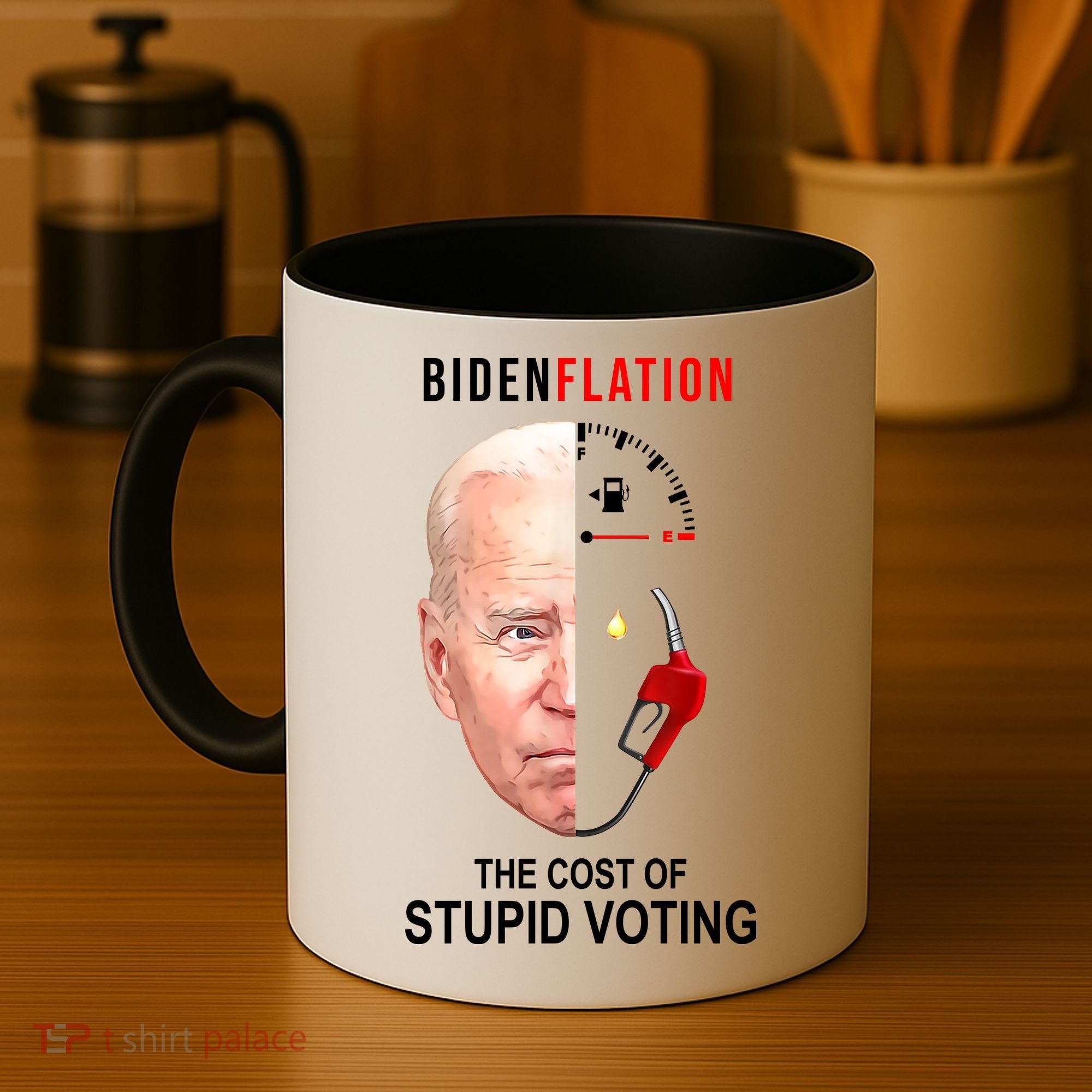 Biden Flation The Cost Of Stupid Voting Gas Funny Coffee Mug