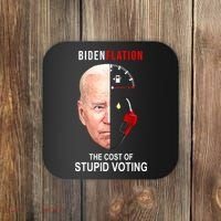 Biden Flation The Cost Of Stupid Voting Gas Funny Coaster thumb 0