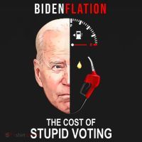Biden Flation The Cost Of Stupid Voting Gas Funny Women's Hoodie thumb 2