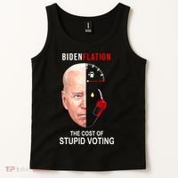 Biden Flation The Cost Of Stupid Voting Gas Funny Tank Top thumb 2
