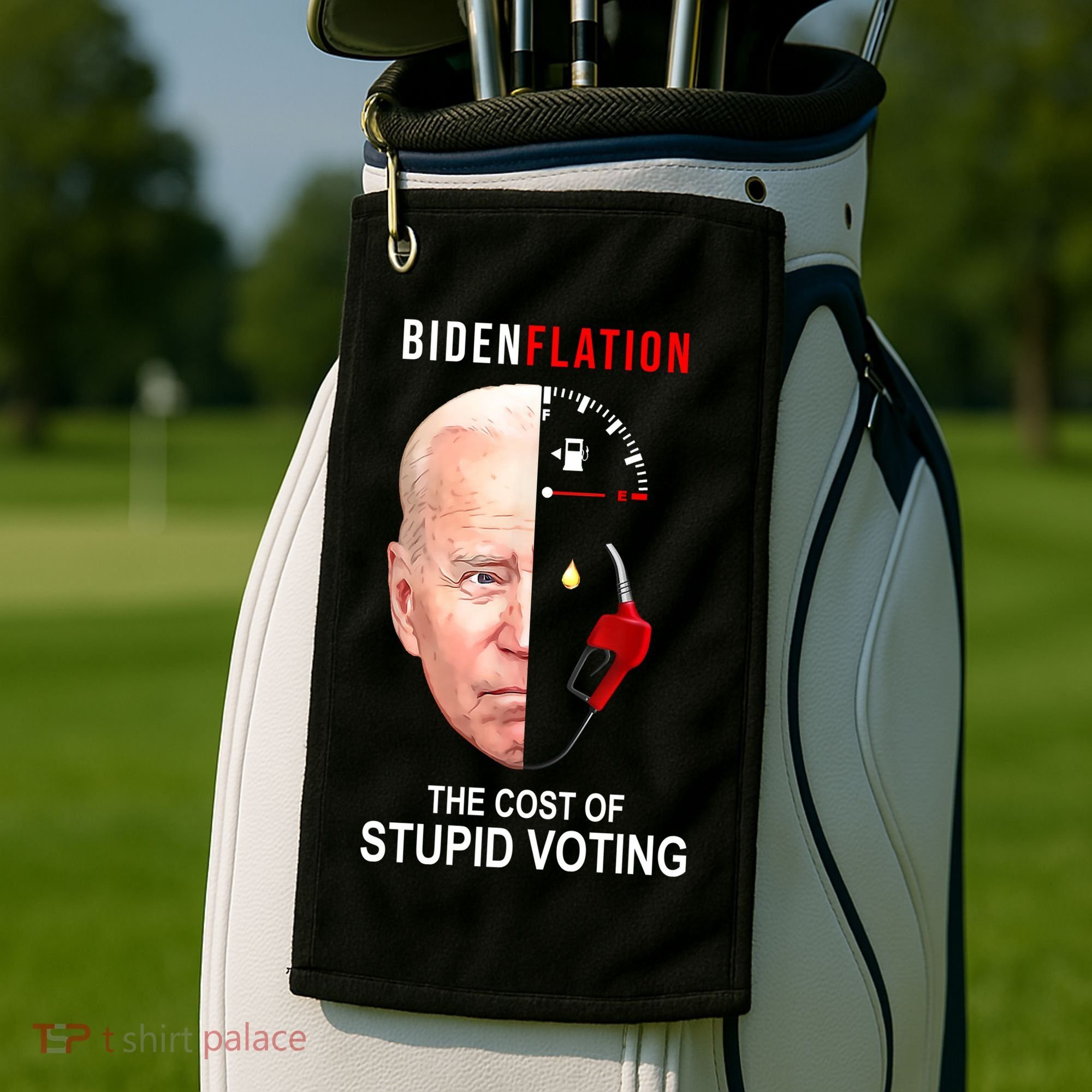 Biden Flation The Cost Of Stupid Voting Gas Funny Golf Towel