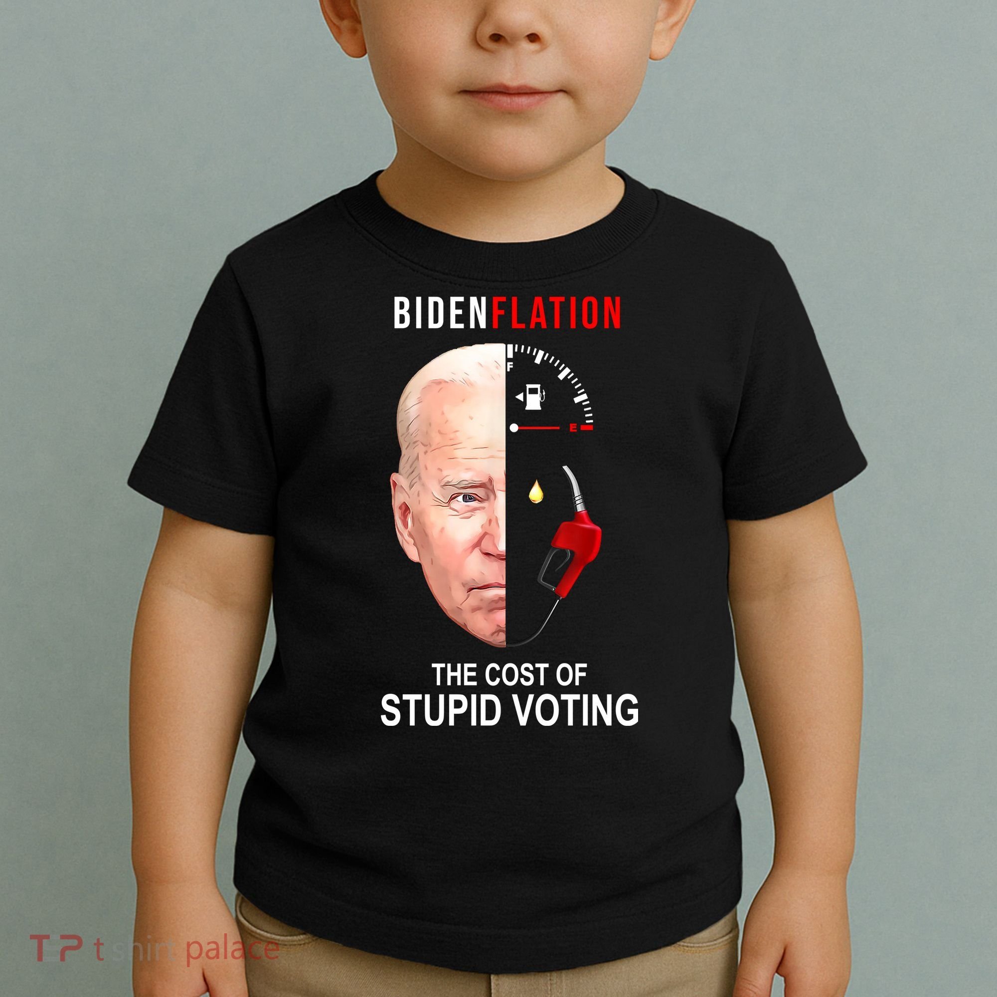 Biden Flation The Cost Of Stupid Voting Gas Funny Toddler T-Shirt