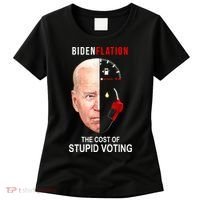 Biden Flation The Cost Of Stupid Voting Gas Funny Women's T-Shirt thumb 0