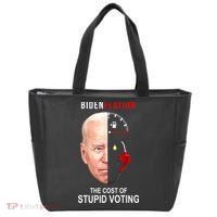 Biden Flation The Cost Of Stupid Voting Gas Funny Tote Bag thumb 0