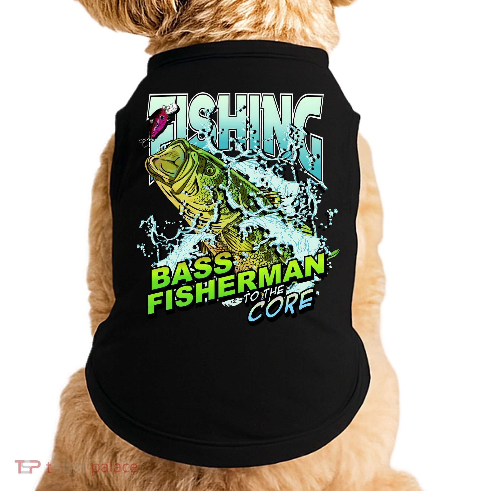 Bass Fisherman To The Core Doggie Tank