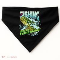 Bass Fisherman To The Core USA-Made Doggie Bandana thumb 0